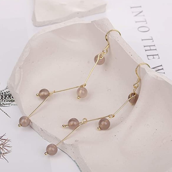 Zigzag Drop Dangle Earrings - Picture 2 of 4